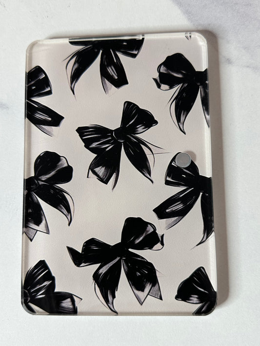 Black couture bows