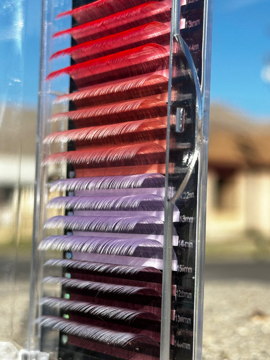 MBI color lash tray 12-15 d curl