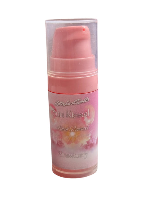 Strawberry sunscreen inspired lash remover