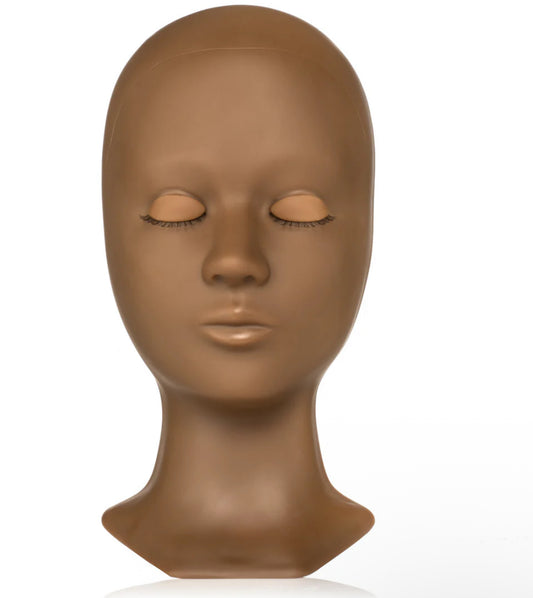 Mannequin head with eyelids