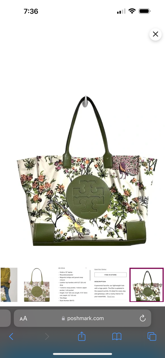 TORY BURCH Ella Floral tote